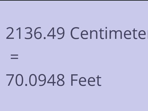 2136.49 CM TO FEET