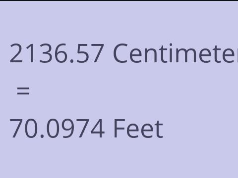 2136.57 CM TO FEET