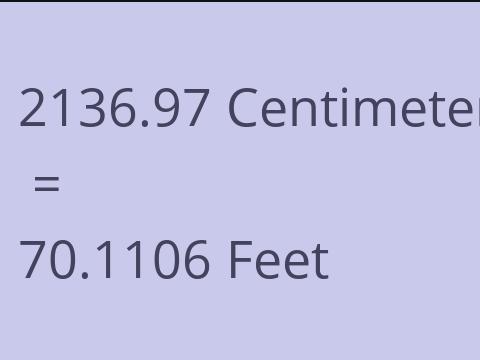 2136.97 CM TO FEET