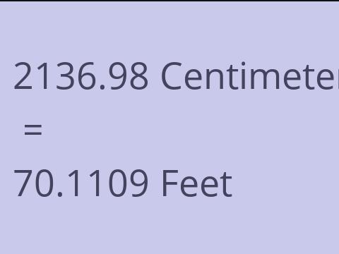 2136.98 CM TO FEET