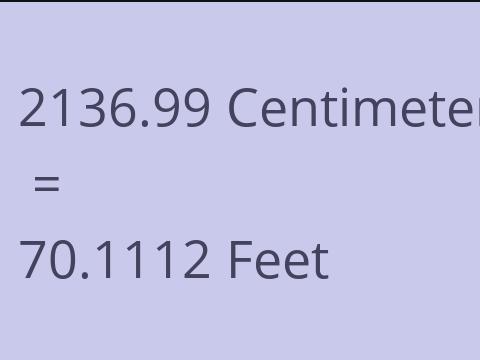 2136.99 CM TO FEET