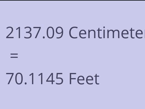 2137.09 CM TO FEET