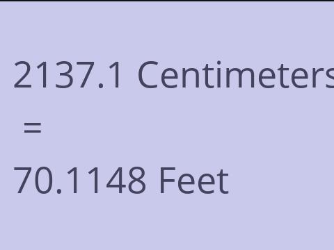 2137.1 CM TO FEET