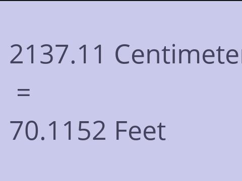 2137.11 CM TO FEET