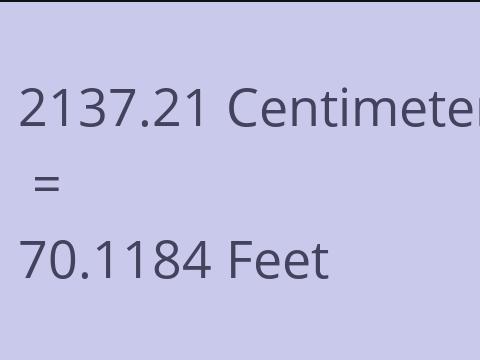 2137.21 CM TO FEET