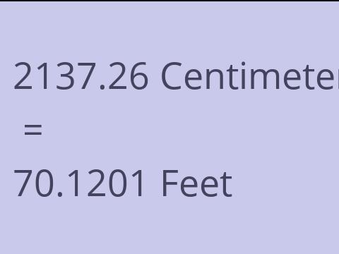 2137.26 CM TO FEET