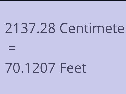 2137.28 CM TO FEET