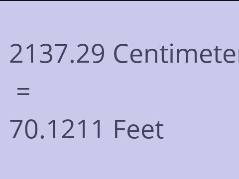 2137.29 CM TO FEET
