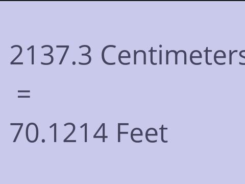 2137.3 CM TO FEET