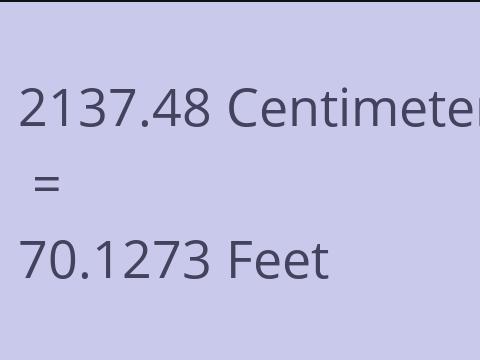 2137.48 CM TO FEET