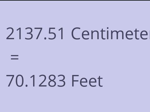 2137.51 CM TO FEET