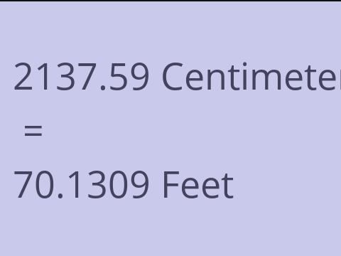 2137.59 CM TO FEET