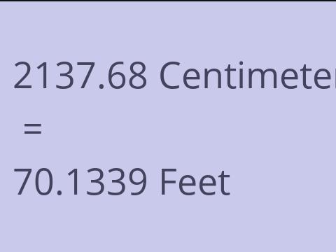 2137.68 CM TO FEET
