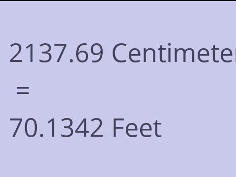 2137.69 CM TO FEET