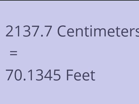 2137.7 CM TO FEET