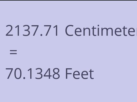 2137.71 CM TO FEET