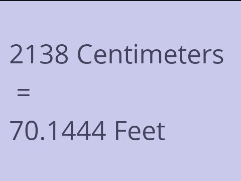 2138 CM TO FEET