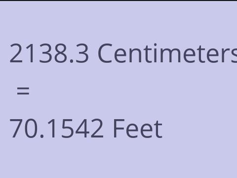 2138.3 CM TO FEET