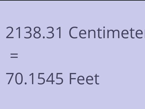 2138.31 CM TO FEET