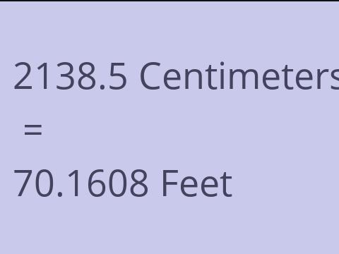 2138.5 CM TO FEET