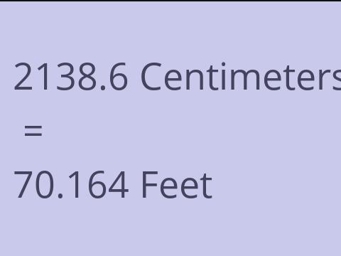 2138.6 CM TO FEET