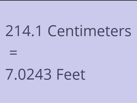 214.1 CM TO FEET