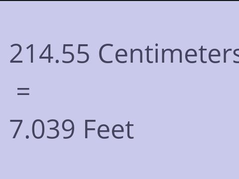 214.55 CM TO FEET