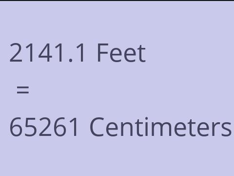 2141.1 FEET TO CM