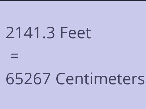 2141.3 FEET TO CM