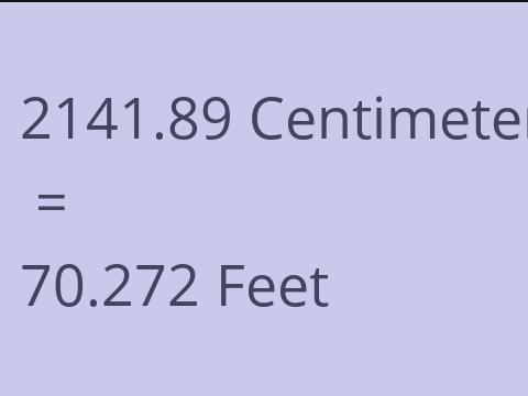 2141.89 CM TO FEET