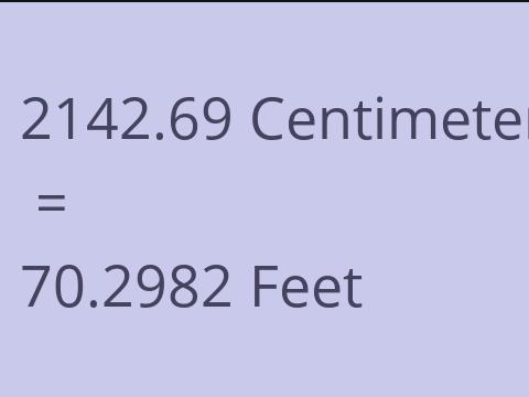 2142.69 CM TO FEET