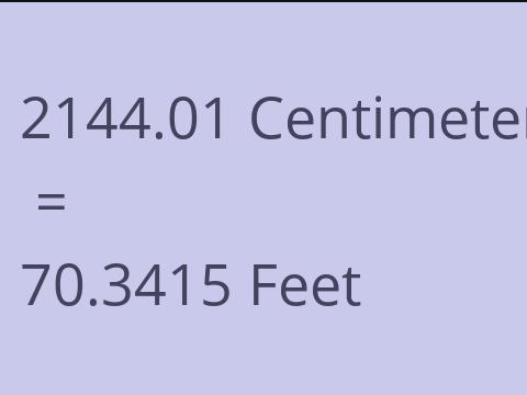 2144.01 CM TO FEET