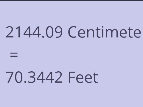 2144.09 CM TO FEET