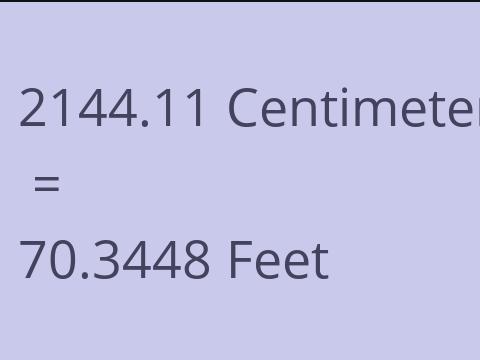 2144.11 CM TO FEET