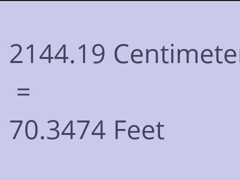 2144.19 CM TO FEET