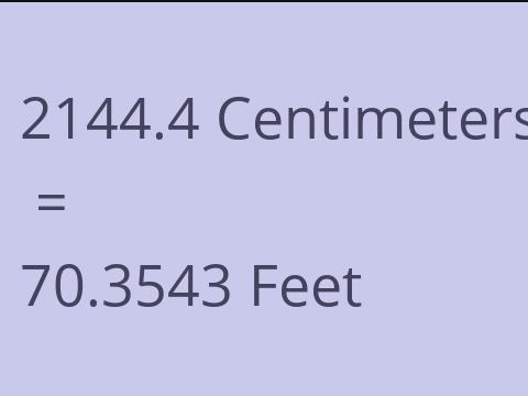 2144.4 CM TO FEET