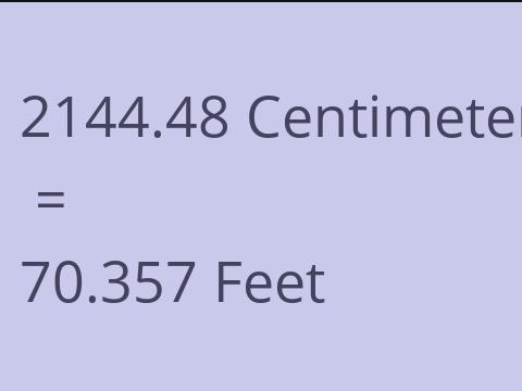 2144.48 CM TO FEET