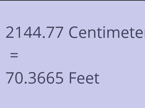 2144.77 CM TO FEET