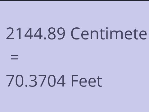 2144.89 CM TO FEET