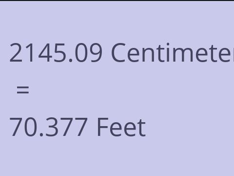 2145.09 CM TO FEET