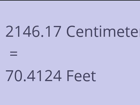 2146.17 CM TO FEET