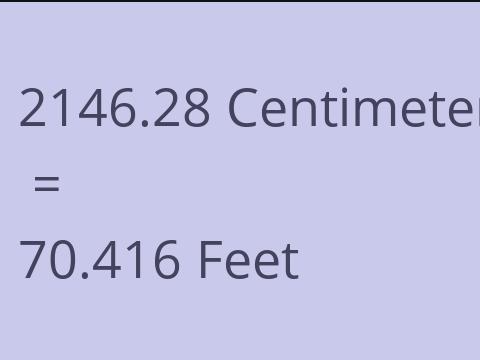 2146.28 CM TO FEET