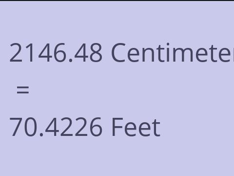 2146.48 CM TO FEET