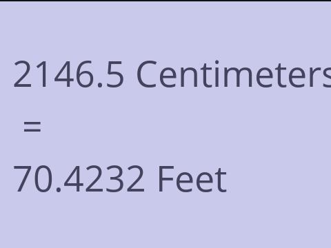 2146.5 CM TO FEET