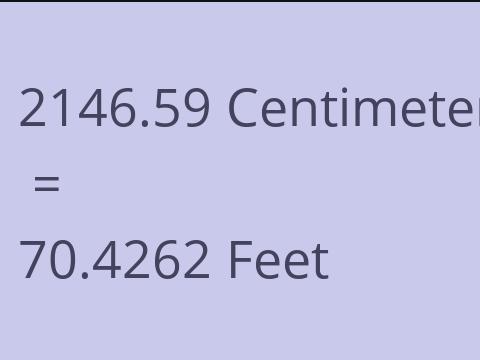 2146.59 CM TO FEET