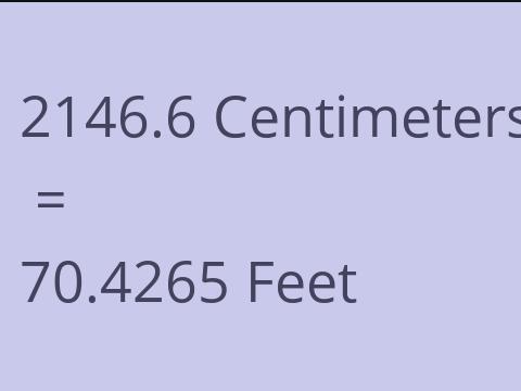 2146.6 CM TO FEET