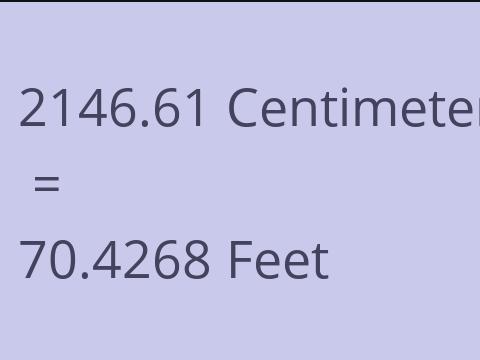 2146.61 CM TO FEET