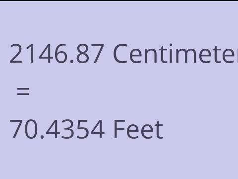 2146.87 CM TO FEET