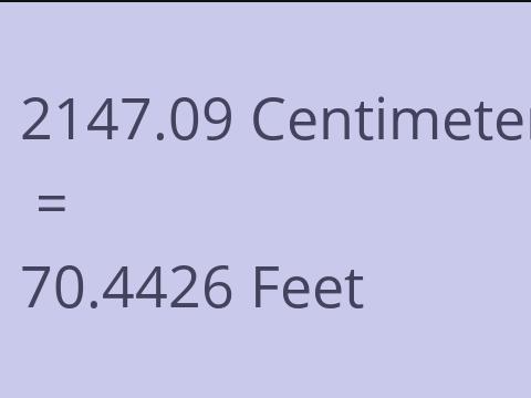 2147.09 CM TO FEET