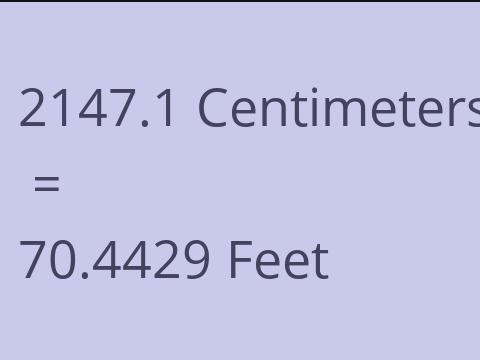 2147.1 CM TO FEET